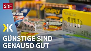 AAABatterie im Test Auch günstige Batterien bringen gute Leistung  2018  Kassensturz  SRF [upl. by Aim280]