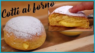 BOMBOLONI AL FORNO Sofficissimi ripieni di Crema Pasticcera [upl. by Esorbma]