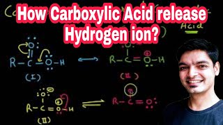 ACIDIC NATURE OF CARBOXYLIC ACID  How carboxylic acid releases hydrogen ion and carboxylate ions [upl. by Amsirahc]