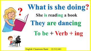 Learn English quotWhat is he doing quot  present progressive  5th grade Learn English [upl. by Drallim566]