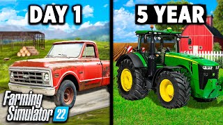 I spent 1825 DAY rebuilding my family farm Heres What Happened Farming Simulator 22 [upl. by Nnaecyoj]