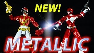 NEW Megaforce Metallic Figures Building MMPR Sets May 2013 [upl. by Gerianne]