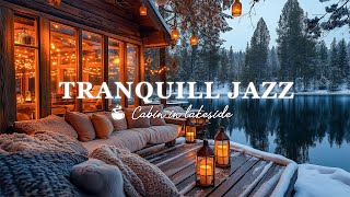 November Jazz In Lakeside  Cozy Winter Coffee Shop Ambience for Relaxation Study [upl. by Ennaeilsel]