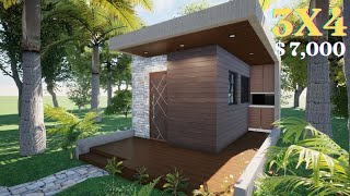 INCREIBLE DISEÑO DE MINI CASA 12M2 TINY HOUSE 3X4M [upl. by Latsyrcal]