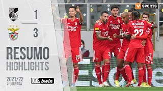 Highlights  Resumo Vitória SC 13 Benfica Liga 2122 7 [upl. by Schaab]