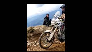 Honda Africa twin 1000 The steep climb [upl. by Drofyar]