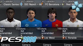 PES 2008 CLASSIC LAZIALE OPTION FILESAVEDATA PSPPPSSPP [upl. by Alpers292]