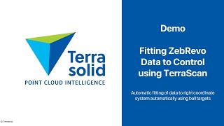 Fitting ZebRevo Data to Control using TerraScan [upl. by Anehsak]