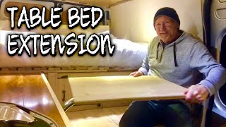 installing a swing out table to extend my bed campervan conversion [upl. by Adarbil]