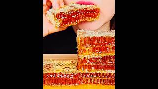 ASMR honeycomb eating sound creZOEYASMR asmr asmreating shorts shortvideo mukbang [upl. by Okihcim274]