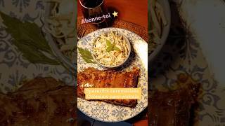 Sparerib caramélisé coleslaw ribs cabbage carrots receipevideo recettefacile newyork cooking [upl. by Liu]