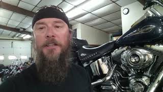 How to do an oil change on a Harley Davidson Softail [upl. by Yentrac]