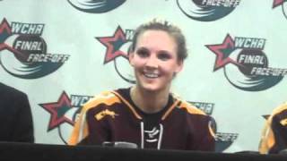 WCHA Final FaceOff Semifinals Minnesota Postgame [upl. by Nylarej]