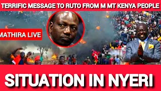 BREAKING NEWS ‼️ ANGRY NYERI RESIDENTS SEND RUTO TERRIFIC MESSAGE AS THEY BLOCK ALL ROADS [upl. by Ynahteb138]