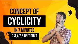 learn the cyclicity concept in 7 minutes  unit digit 23478 maths ssc jee cgl2024 sscgd [upl. by Enitsuga981]