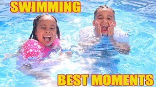 FamousTubeKIDS  SWIMMING POOL BEST MOMENTS [upl. by Elga]