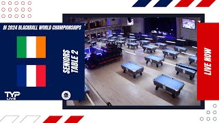 Table 2 Ireland v France  Seniors  2024 BI World Blackball Championship Bridlington Spa [upl. by Ciaphus]