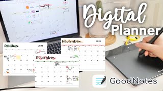 January Digital Planner Using Goodnotes 5 and a Pen Tablet ❤︎  Emmy Lou [upl. by Niggem]