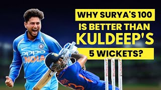 Ind vs SA Why Suryakumar Yadavs century is better than Kuldeep Yadavs fivewicket haul [upl. by Adnawuj]