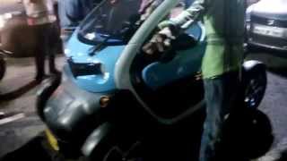 Electric car Renault Twizy in Mumbai Marine Drive [upl. by Eidoc220]