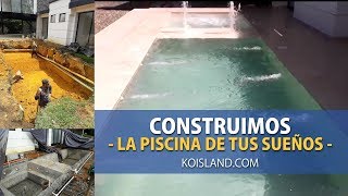 Cómo construir una piscina moderna con Jacuzzi incorporado  Koisland paso a paso [upl. by Ahsinwad]