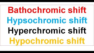 UV9  Bathochromic hypsochromic hyperchromic amp hypochromic shifts  UVVisible spectroscopy [upl. by Aihsiym20]