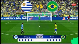 Brazil vs Uruguay  FIFA World Cup 2026™ Final  Penalty Shootout  Realistic PES Gameplay [upl. by Heddy702]