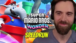 FIRST EVER any speedrun of Super Mario Bros Wonder [upl. by Tracie74]