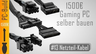 Gaming PC bauen 13  NetzteilKabel verbinden GamingPC Build German [upl. by Bogosian87]