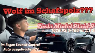 TESLA MODEL S PLAID im TEST mit 1020 PS  0100 in 21s  Beschleunigungstest tesla Elektro [upl. by Levona490]