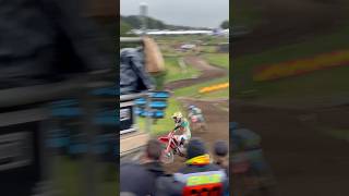 Jett Lawrence amp Tim Gajser last lap race 3 MXoN 2024 mxon mxgp jettlawrence crf450r [upl. by Otes]