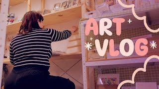 ✦ Art Vlog✦ Consigning my art for the first time [upl. by Atsillak]