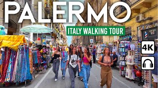 PALERMO Sicily 🇮🇹 A Summer Dream City 4K Walking Tour 2024 ☀️ [upl. by Atived]