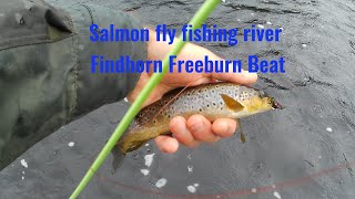 Salmon fly fishing river Findhorn Freeburn beat [upl. by Ayotas]