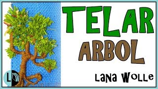 Tutorial TELAR ÁRBOL Decorativo 1 Paso a Paso Tapiz Wall Hanging TREE Wandteppich BAUM Lana Wolle [upl. by Eelynnhoj]