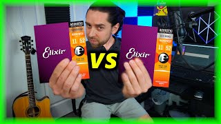 8020 vs Phosphor Bronze Elixir Acoustic Guitar Strings Comparison [upl. by Skiest907]