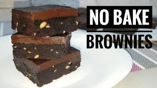 No Bake Brownies with Graham Crackers No bake Fudgy Brownies [upl. by Eedebez835]