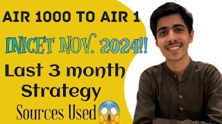 Sources used by AIR1😱 Last 3 Month Strategy INICET Nov 2024 neet tips youtube trending [upl. by Yelsek]