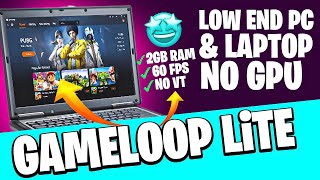 Best Emulator For Low End PC  Laptop PUBG Mobile  Gameloop Lite Version Download 2023  HUNZER [upl. by Hilton]