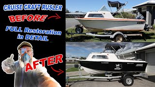 Half Cabin Boat 🚤 FULL RESTORATION IN DETAIL  Start to Finish  Ep 76 [upl. by Olinad256]