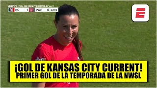 GOL HISTÓRICO Vanessa DiBernardo anota el PRIMER GOL en la HISTORIA del estadio CPKC  NWSL [upl. by Trin]