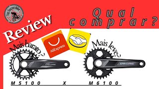 Review  Comparativo  Pedivela Shimano DEORE M5100 X M6100  Qual comprar [upl. by Eimas411]