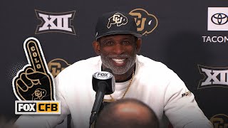 Press Conference Deion Sanders speaks on Colorados win over Texas Tech  FOX College Football [upl. by Nayra]