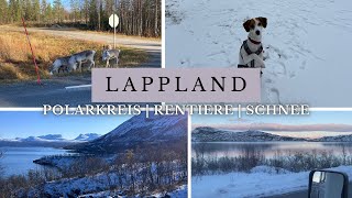 Lappland Schweden mit Wohnmobil Polarkreis Rentiere und Schnee Anfang Oktober [upl. by Enetsuj]