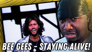 FIRST TIME HEARING BEE GEES  STAYIN ALIVE [upl. by Doralia524]