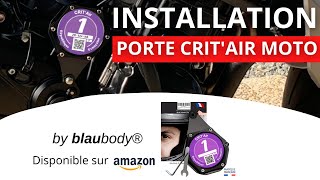 Comment installer un porte vignette CritAir  Assurance Moto  Format Hexagonal  blaubody® [upl. by Anilram326]