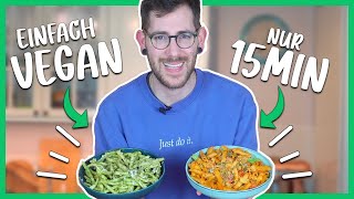 2 SCHNELLE UND EINFACHE VEGANE REZEPTE – Unter 15min [upl. by Atsahc]