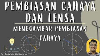 Pembiasan dan Lensa 2  Menggambar Pembiasan Cahaya  Fisika SMP [upl. by Knowling]