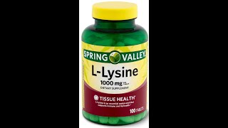 Spring Valley Lysine Amino Acid Supplements 1 Tablet Per Serving 100 Count [upl. by Kaine]