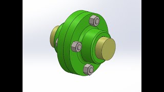 Flange Coupling Assembly Solid works by SAAD SHAHIN [upl. by Ellon985]